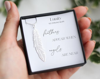 Gift For Loss, Feather Loss Necklace, Sympathy Gift, Memorial Necklace, Thinking Of You Gift, Miscarriage Gift, Grief Gift