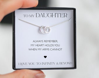 Daughter Necklace Gift, Gift For Daughter, Long Distance Gift, Mum Daughter Bond Necklace, Daughter Birthday Gift, Sterling Silver