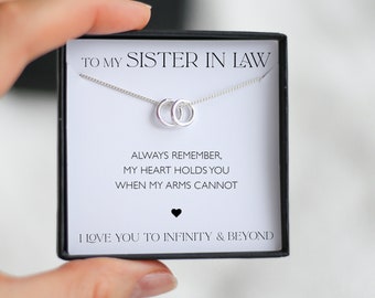 Sister In Law Necklace Gift, Long Distance Gift, Soul Sisters Bond Necklace, Sister-in-law Birthday Gift, Sterling Silver