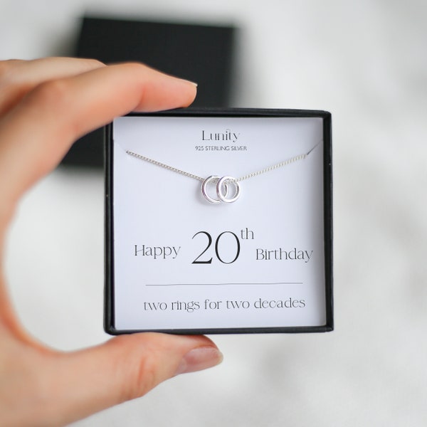 20th, 30th, 40th, 50th, 60th, 70th, 80th Birthday Gift For Women, Decades Necklace, Birthday Necklace, Circles Necklace, Sterling Silver