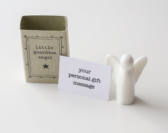 Porcelain Guardian Angel - Matchbox Gift, Thinking Of You, Long Distance