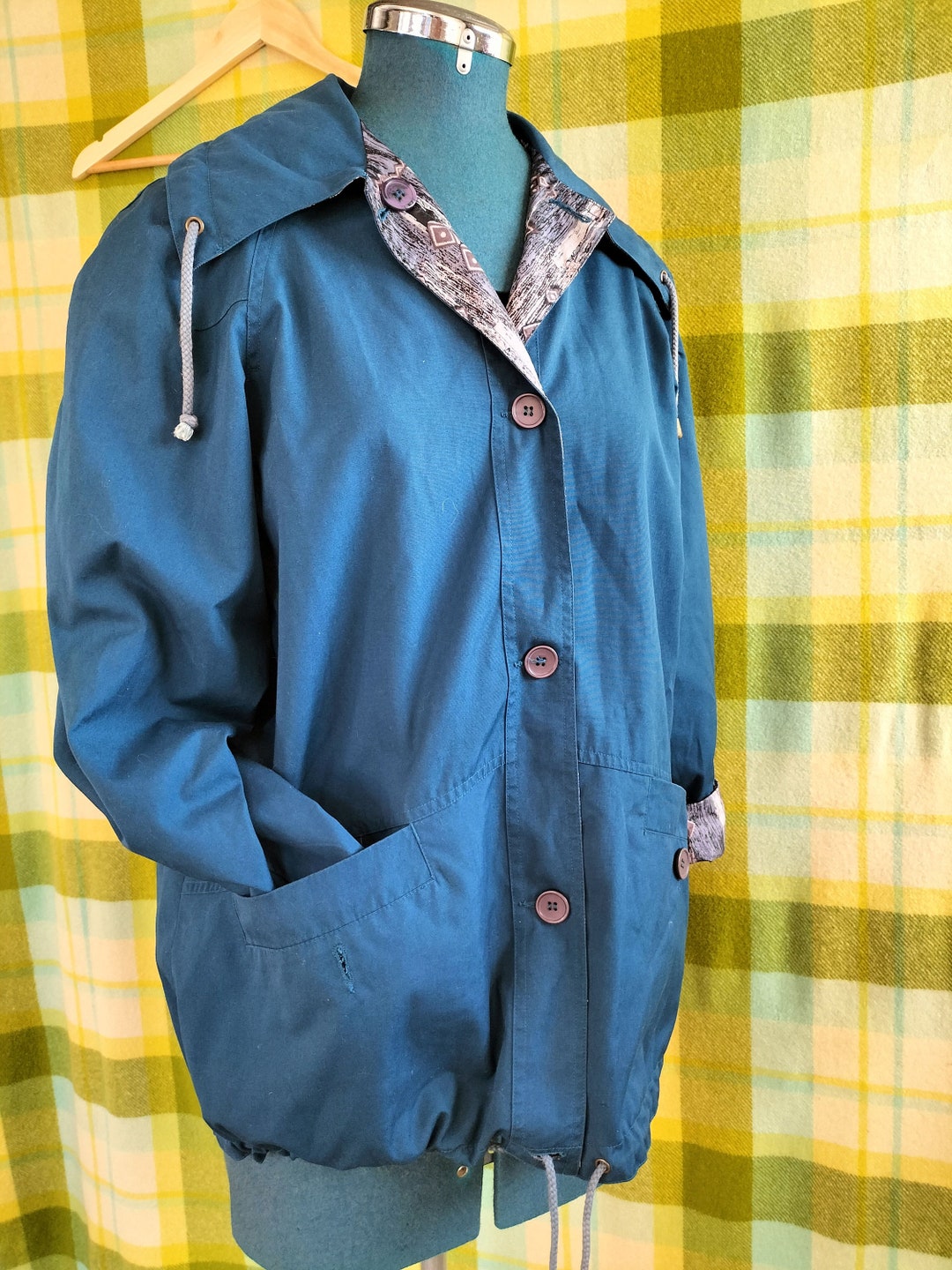 Vintage Virgo Rainwear Women's Jacket Anorak Windbreaker Reversible Etsy