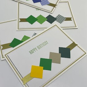 Gold Boarder Geburtstagskarte 4er Set
