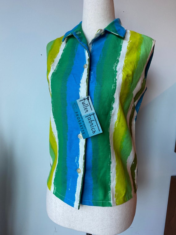 dead stock water color 1960s blouse