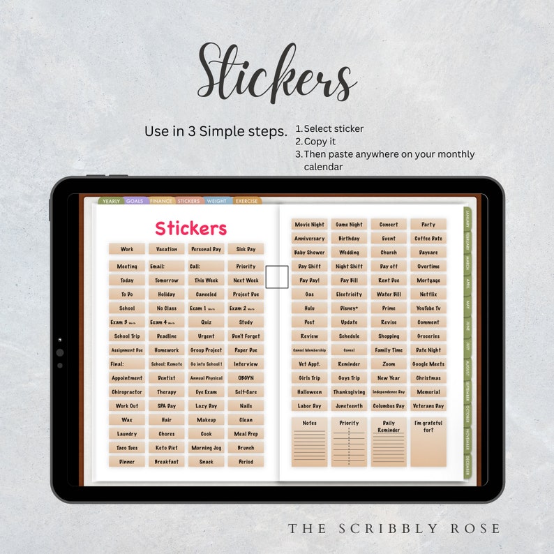 Editable 2023 Keynote Digital Planner All in One Planner Etsy