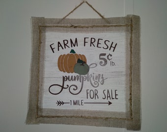Farm Fresh Pumpkin sign