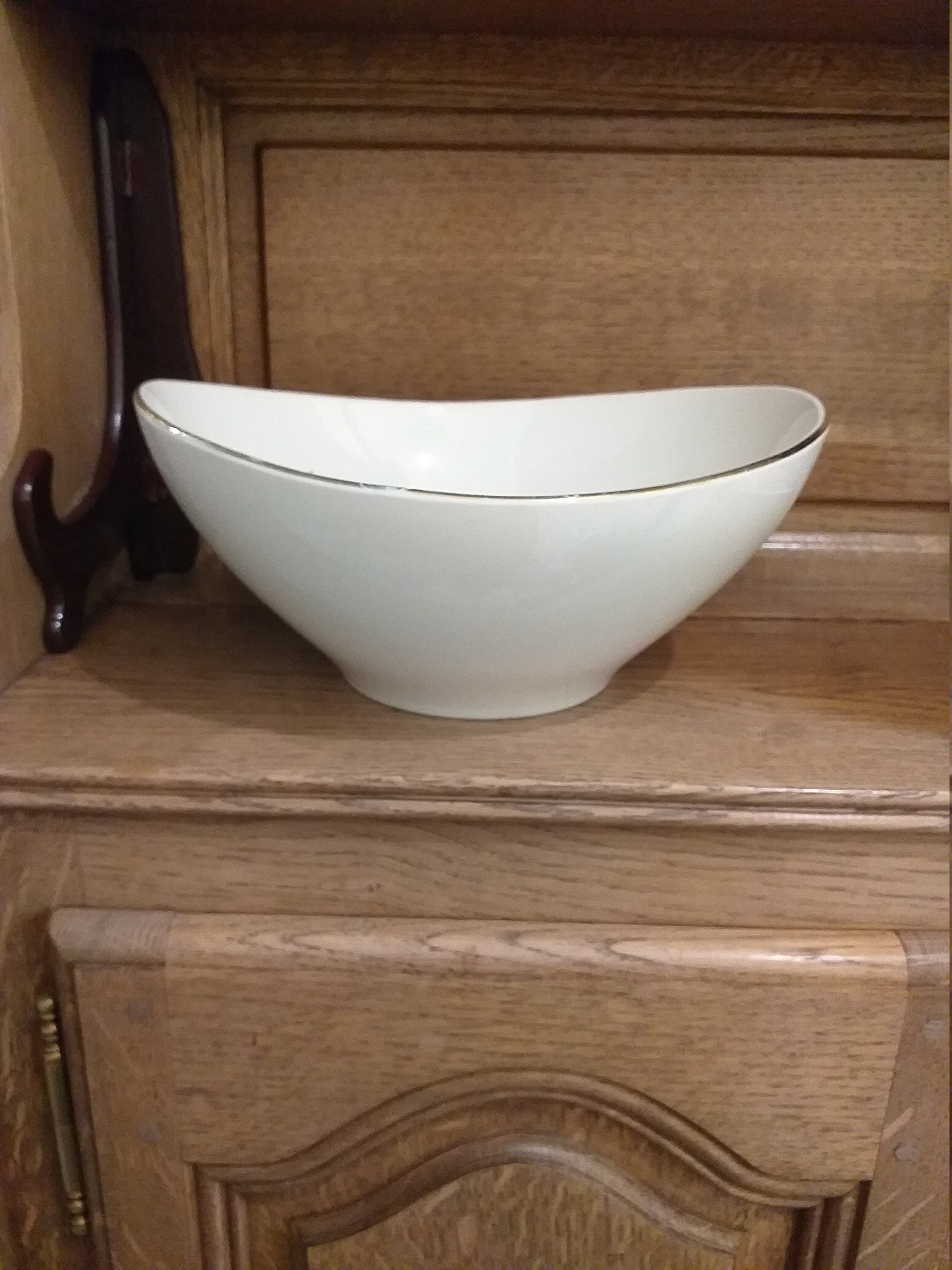 Gien Feuillage Vintage Salad Bowl France/Faience Gien Feuillage/Large Gien/Vintage France/