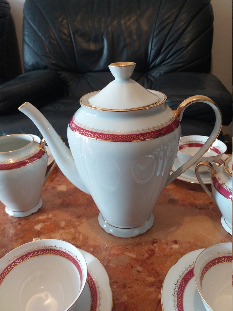 LIMOGES Tea Set Vintage Service Tea and Coffee Porcelaine France