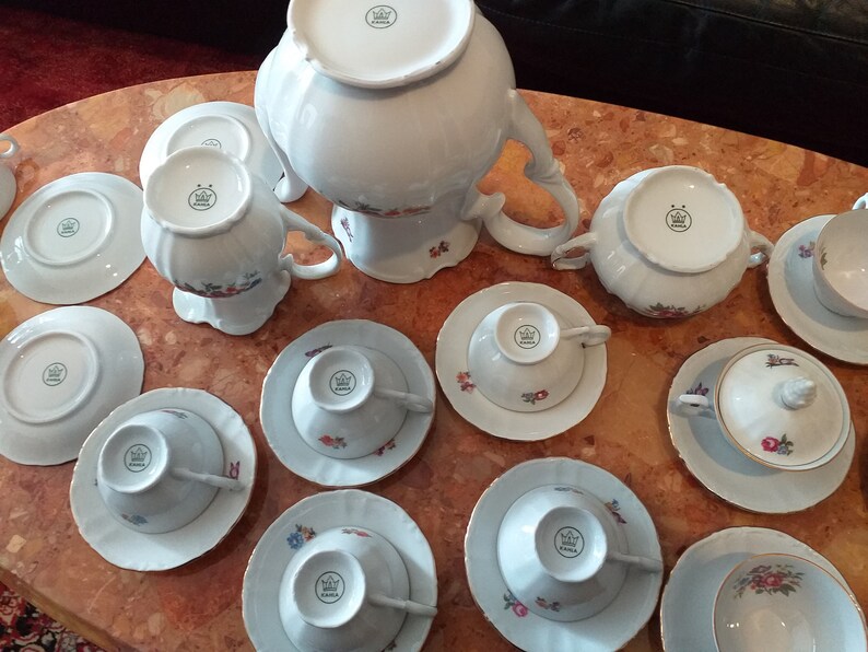 KAHLA Porcelain Tea Set for 12 People in Very Good Condition. Etsy