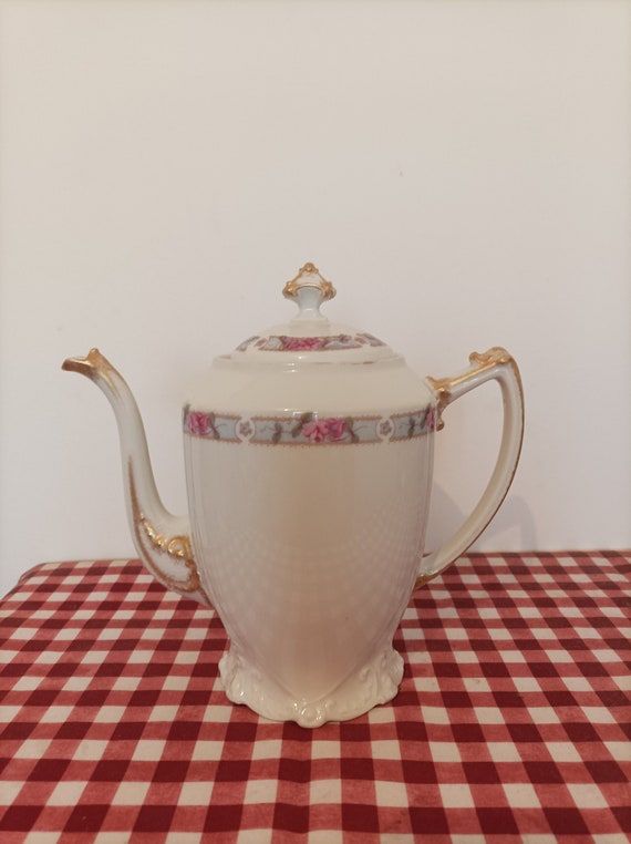 Large Antique Limoges Teapot Boisbertrand and Teilud Etsy
