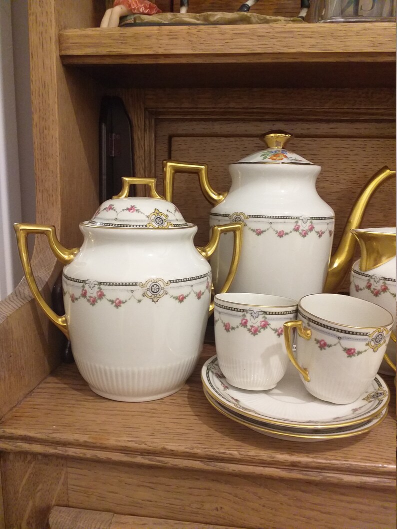 Vintage Porcelain Limoges Vignaud Tea and Coffee Etsy