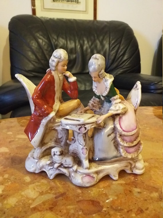 Beautiful Vintage Gr\u00e4fenthal Porcelain Figurine Fisherman German