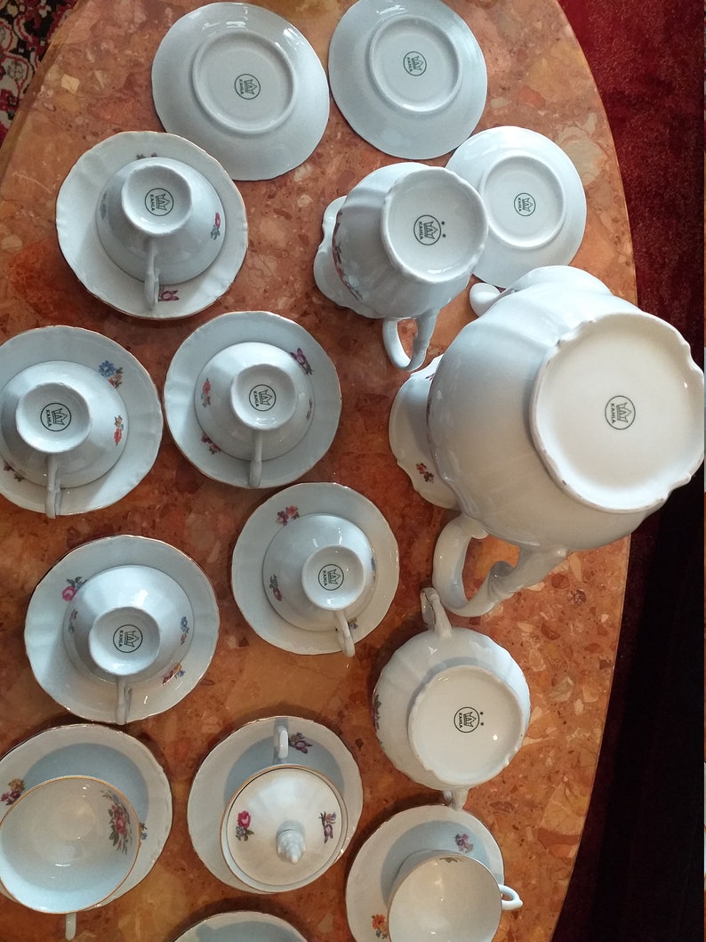 KAHLA Porcelain Tea Set for 12 People in Very Good Condition. Etsy