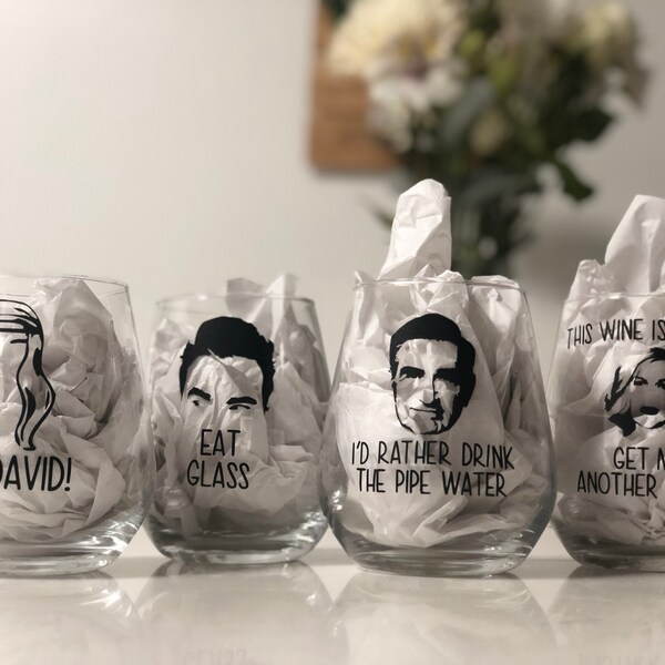 Bicchieri da vino senza stelo di Schitt's Creek