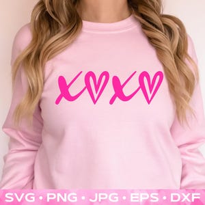 XOXO Herzen lieben Valentinstag SVG, ClipArt PNG, Sublimations-T-Shirt-Design, Cricut, Silhouette, Laser Cut-Dateien, Sofortiger digitaler Download