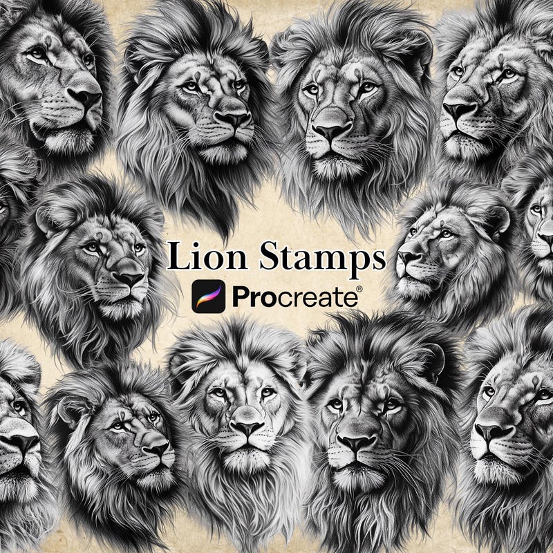 Lion Stencil for Tattoo - Etsy