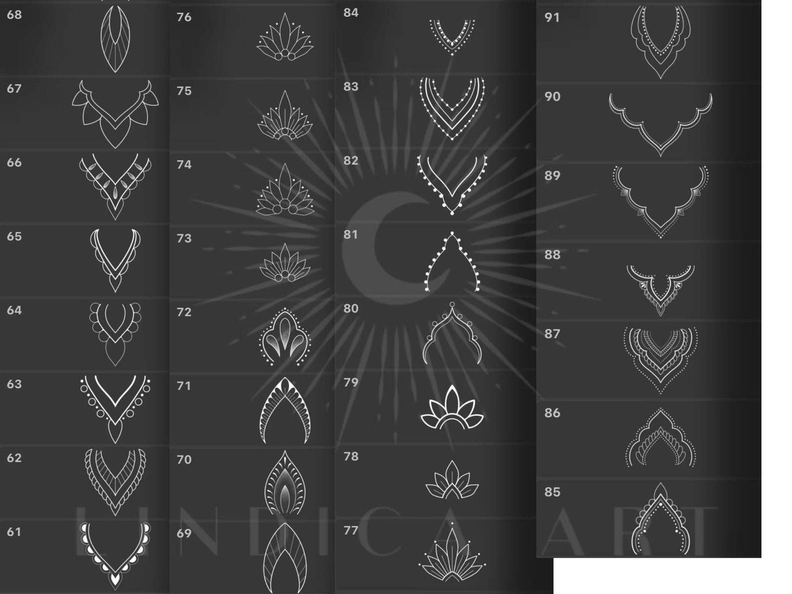 Procreate Ornamental Stamp Set BUNDLE, Digital Brushes, Tattoo Designs ...