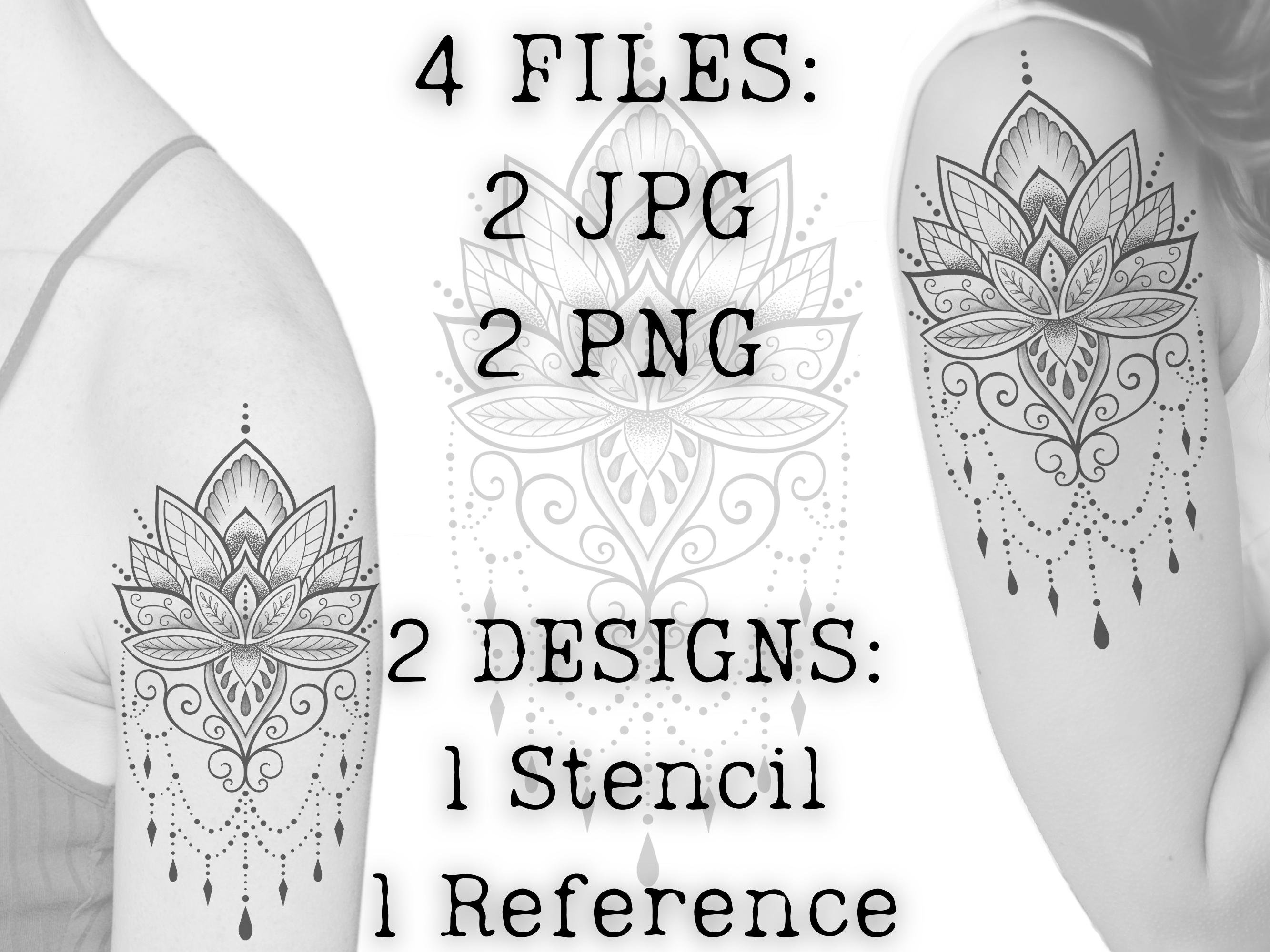 Tattoo Design Mandala Ornamental, Printable Stencil Tattoo Flash ...