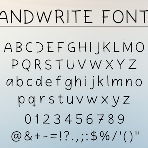 Handschriftliche Schriftarten, Handschriftliche Schriftarten, Kinderschriftarten, Buchstaben Schriftarten für Cricut, Schriftart für digitalen Planer, Handschriftliche Buchstaben und Zeichen