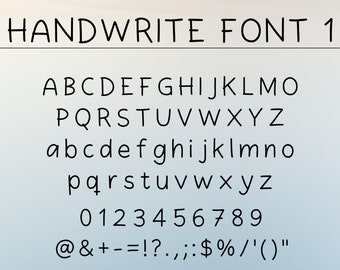 Handwriting Font, Handwritten Fonts, Kids Fonts, Letter Fonts for Cricut, Font for digital planner, Handwriting letters and characters