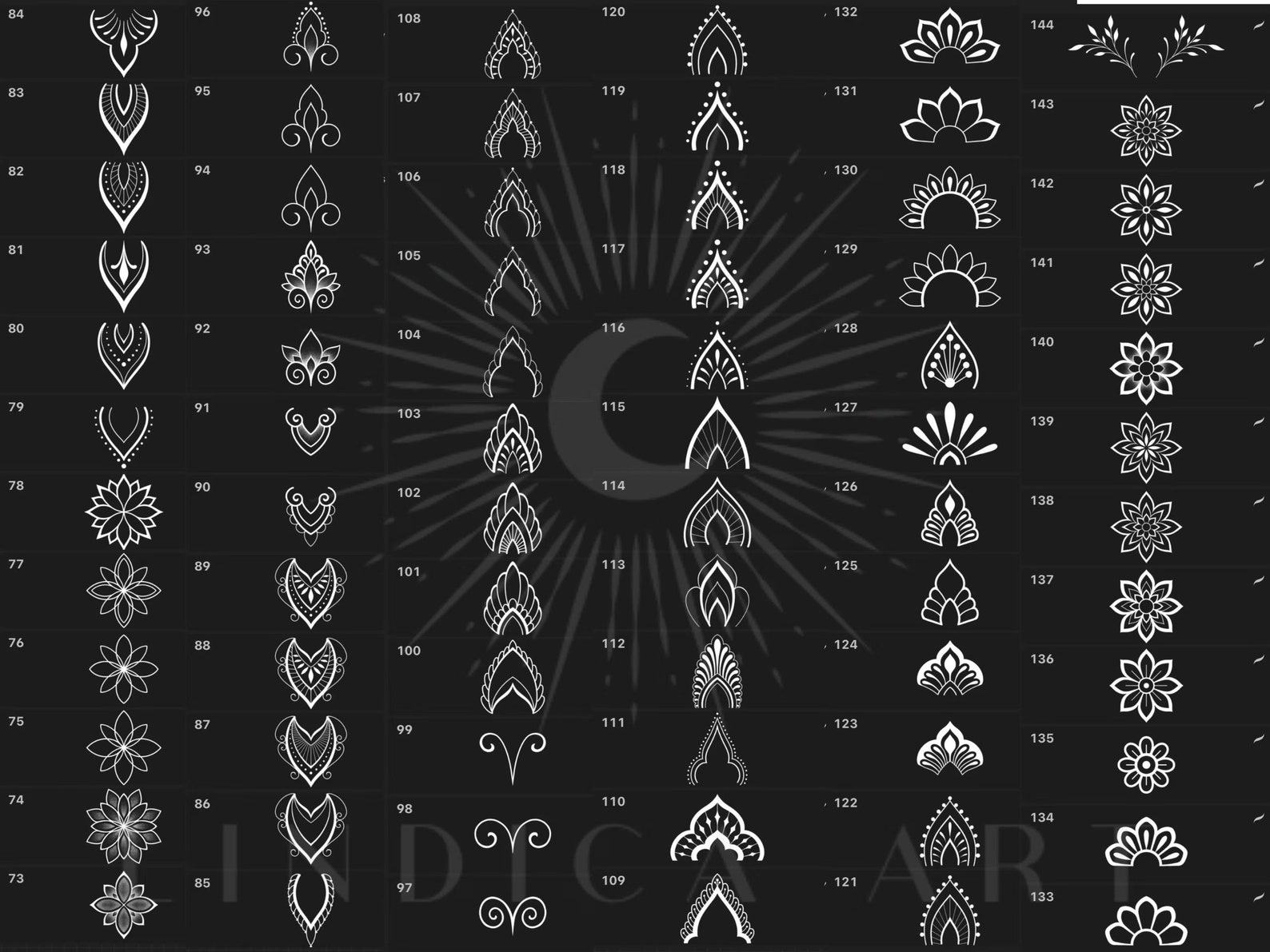 Procreate Ornamental Stamp Set BUNDLE, Digital Brushes, Tattoo Designs ...