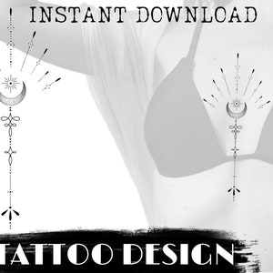 Tattoo Design Mandala Ornamental, Printable Stencil Tattoo Flash, Instant Digital Download Artwork, Tattoo Template, Tattoo design Ornament
