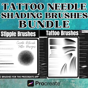 Procreate Stipple Shading Brushes, Procreate dotwork stippling brush, Procreate Tattoo Needle Brushes, Whip Shading Brush, Fine liner Brush