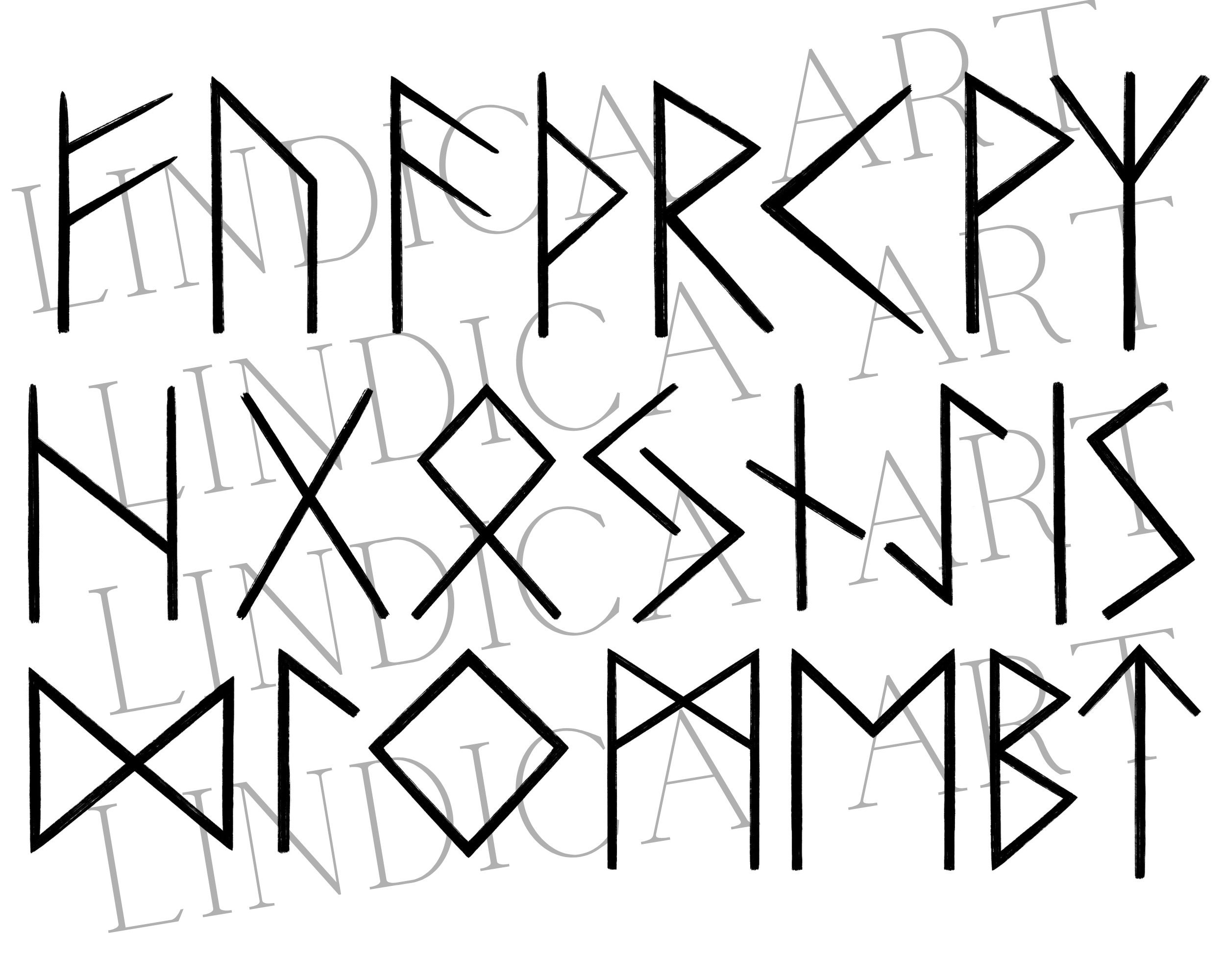 Procreate Viking Bind Rune Stamps, Elder Futhark Runes Set Stamp ...