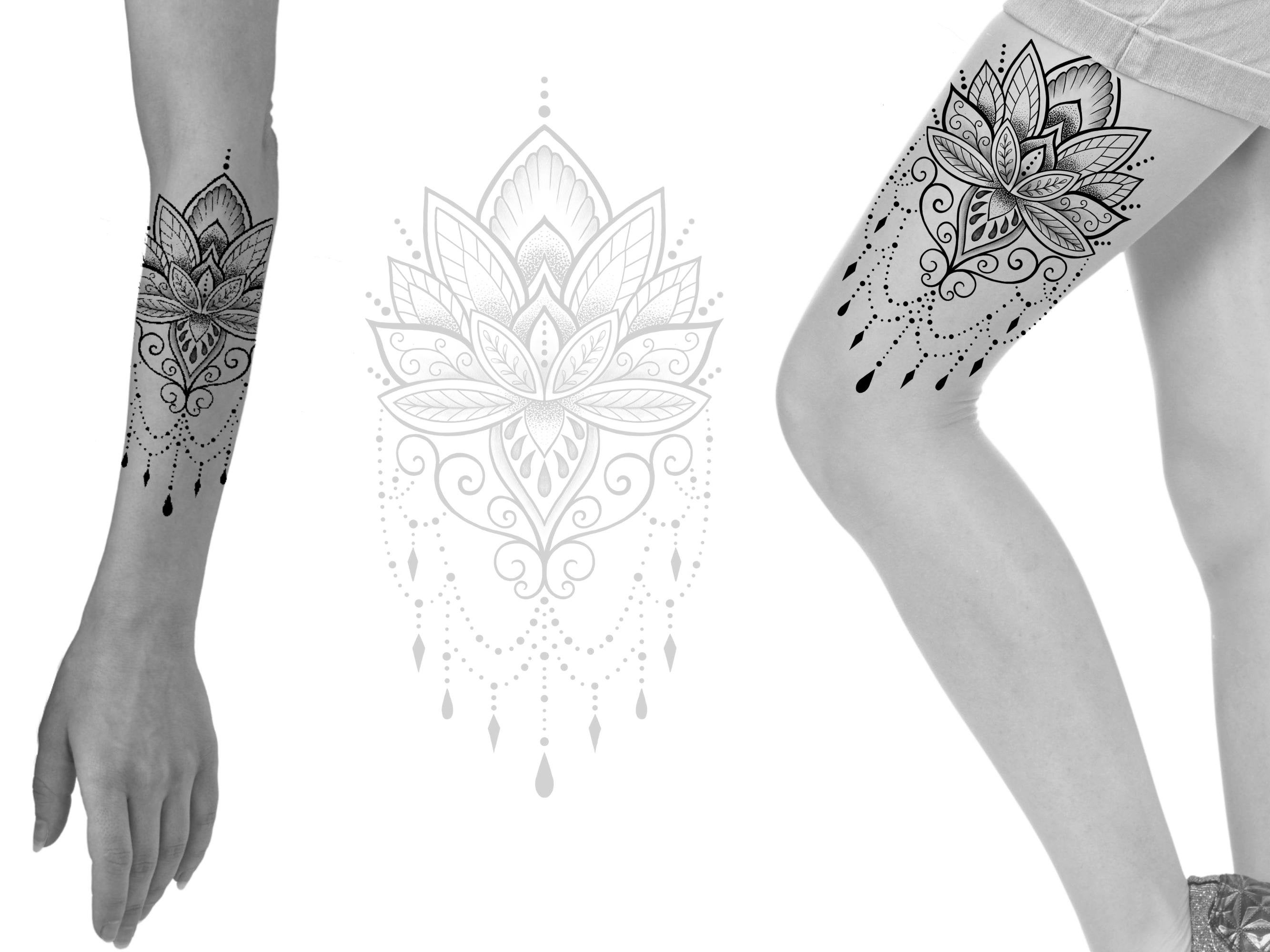 Tattoo Design Mandala Ornamental Printable Stencil Tattoo - Etsy
