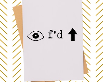 Hilarious eye f'd up arrow card| Unique apology card| Funny apology card| I'm sorry card| funny co-worker card| "I'm sorry" card for friend