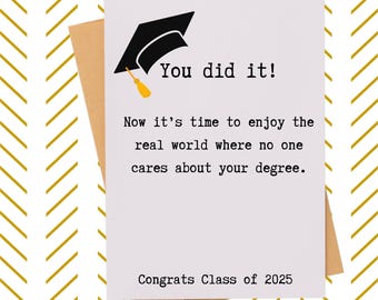 Funny Graduation Card With A "wise Quote" | Snarky & Sarcastic Graduation Card | High School or College Graduation Card | Graduation Gift - Etsy Funny Graduation Card With A "wise Quote" | Snarky & Sarcastic Graduation Card | High School or College Graduation Card | Graduation Gift - Etsy