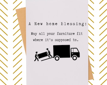 Hilarious New Home Card| New homeowner card| New Apartment Card| Funny Moving Card| Housewarming Gift| Congratulations on the new house card