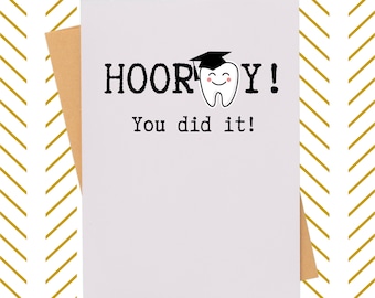 Congratulations Dental School Graduate Card| Dentist Graduation Gift| Tooth Pun Greeting Card| Dental Hygienist Graduation| DDS Card