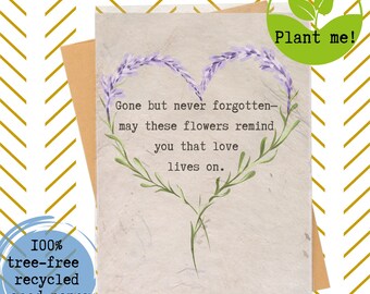 Plantable Wildflower Seed Paper Sympathy Card | Loss Gift