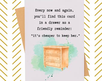 Snarky In Love Birthday Card | Someday You'll Find This Card| Sarcastic Birthday Card| Funny Wedding card| Birthday Gift for Wife or Husband