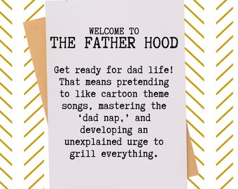 Snarky Fatherhood Card| Hilarious Card for New Dad| First Time Dad gift| Sassy Father's Day Card| Gift for Him| New Baby Gift| Dad Life Card