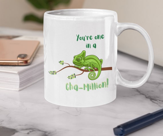 Rainbow Cameleon Lizard Novelty Funny Gift Mug 