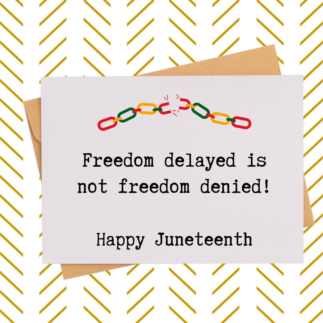 Emancipation Card Juneteenth Greeting Card| Black History Card Gift| Freedom Day Card ...