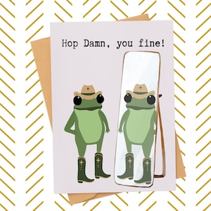 Hilarious frog in boots Card| Frog Pun Card| Fun bday card| Funny encouragement gift idea| Support card| self esteem card| for Him or Her