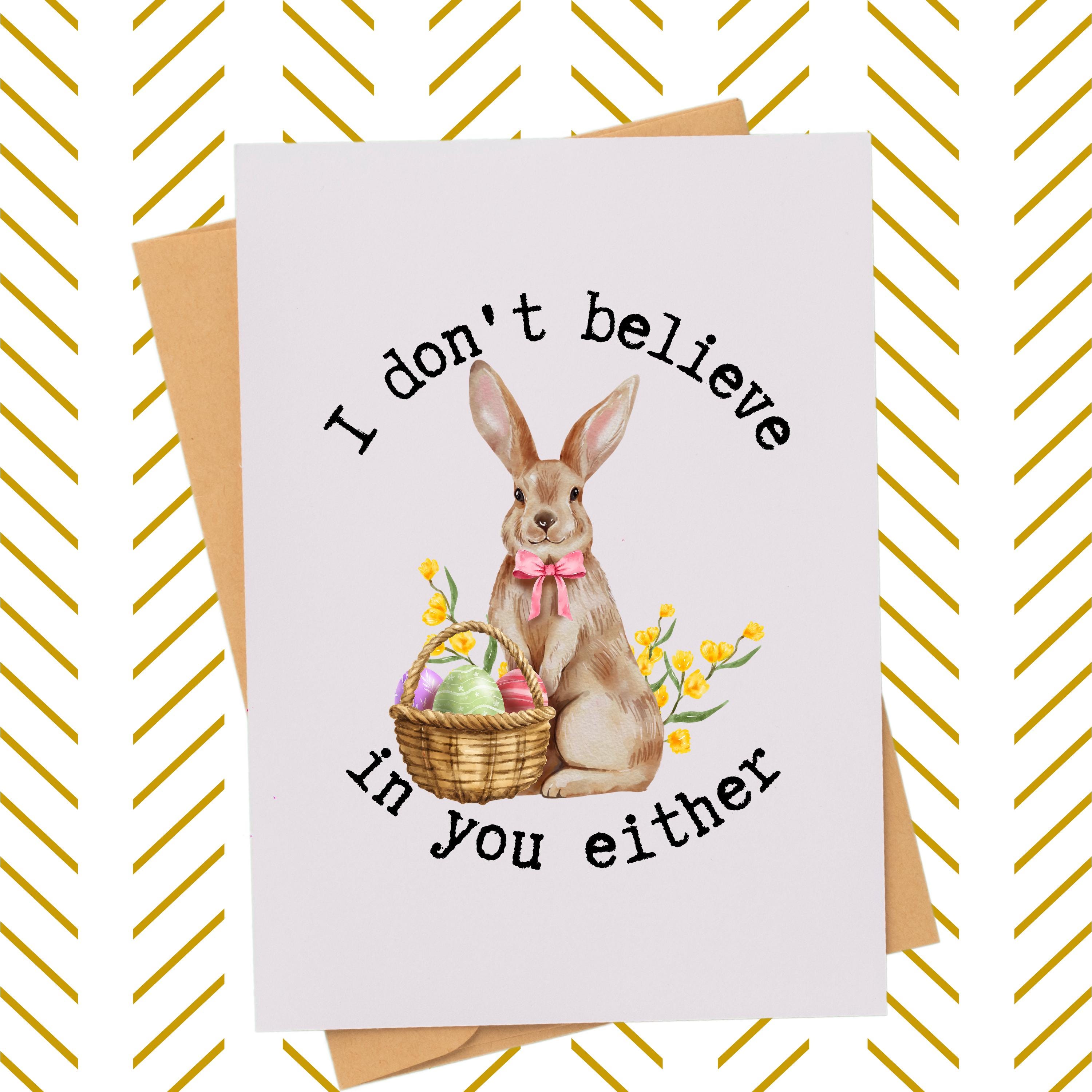 Hilarious Easter Card Snarky Spring gift Funny gift for him Funny gift for her Rude Easter bunny gift card Funny coworker gift card