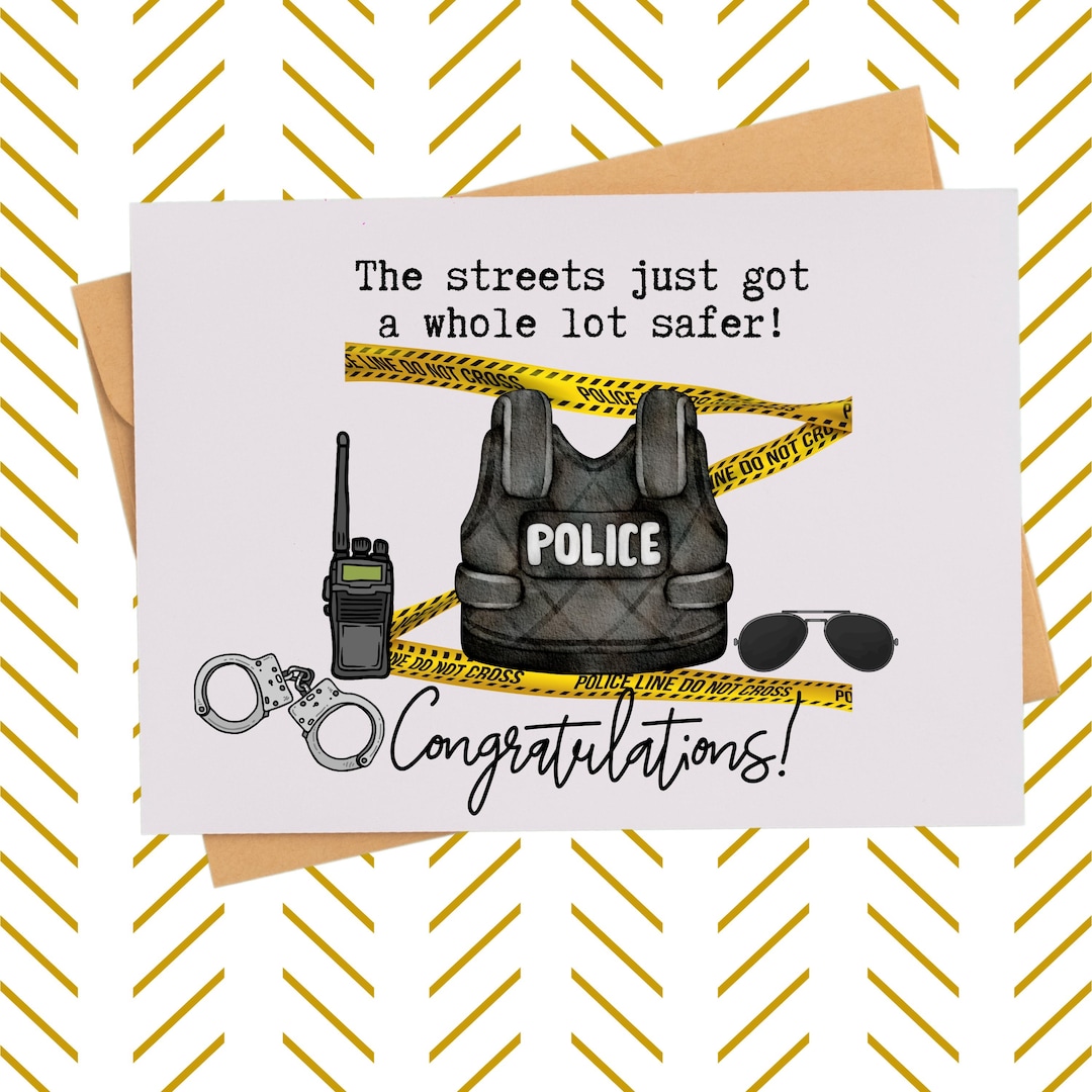 New Police Officer Graduation Card| Police Academy Graduation Gift ...