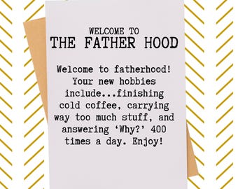 Snarky Fatherhood Card| Hilarious Card for New Dad| First Time Dad gift| Sassy Father's Day Card| Gift for Him| New Baby Gift| Dad Life Card