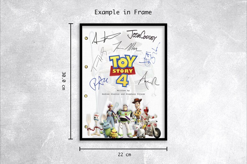 Toy Story 4 2019 Script Screenplay of Pixar Film signed Etsy