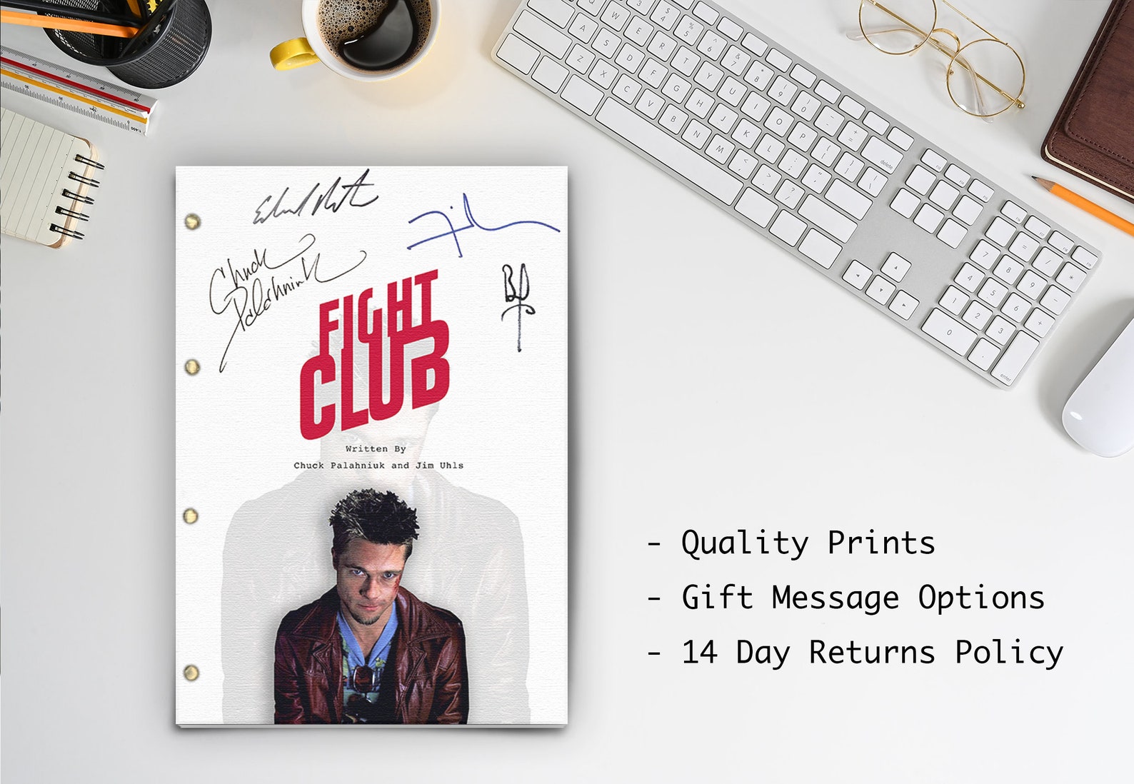 Fight Club Script Screenplay of Film Signed reprints Chuck Etsy