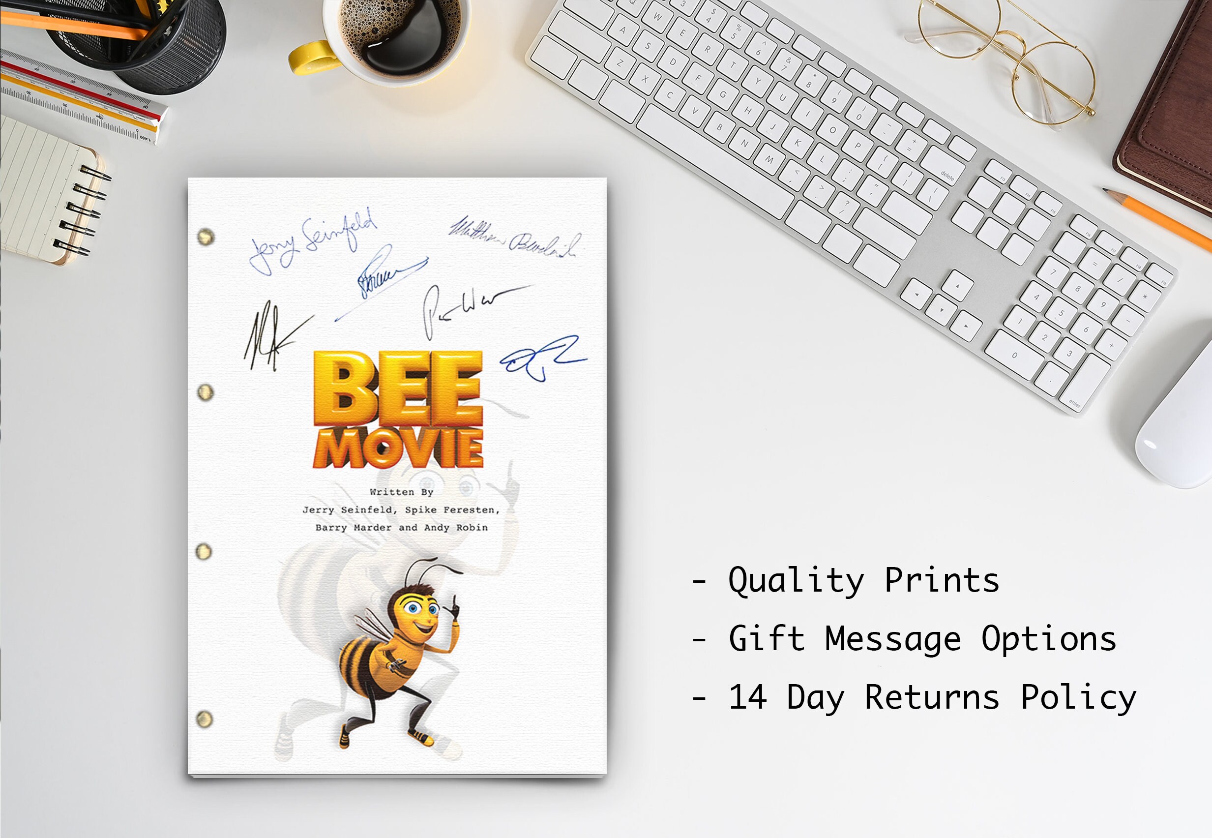 Bee Movie Script Screenplay of Film Signed by Jerry - Etsy Finland