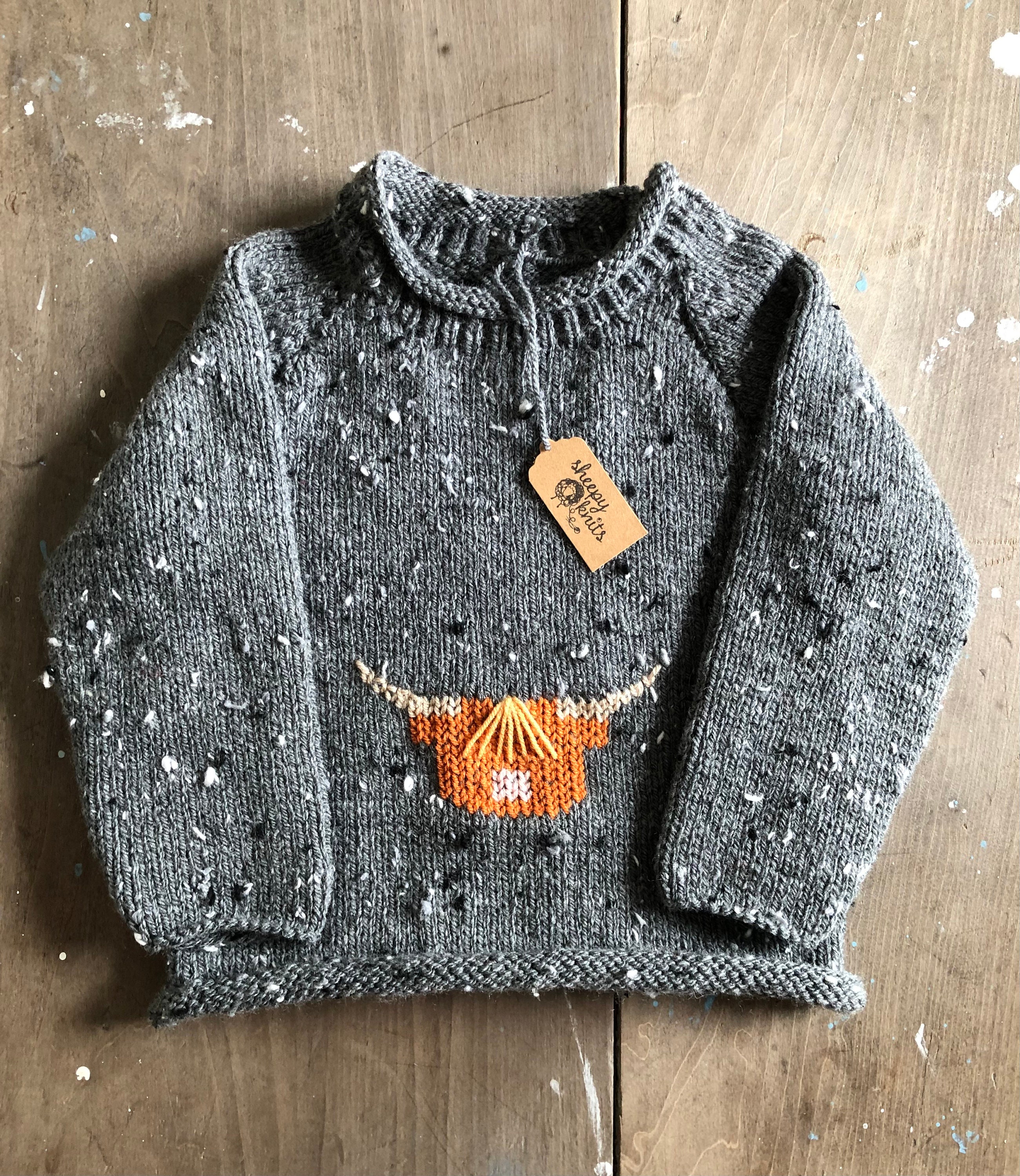 Knitted Cow Sweater - Etsy UK