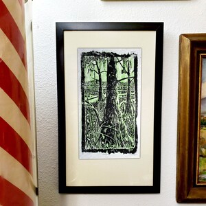 Black Bayou Refuge, 2 Color Original Woodcut Print by Tammy Matthews image 2