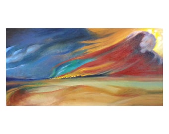 Grass Fire, Giclee Print made from Original Oil Painting by Tammy Matthews