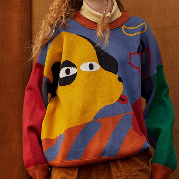 Spirit Animal Colorblock Sweater main image 0