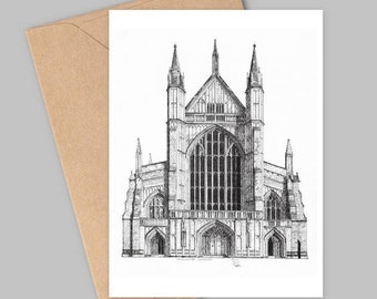 Westfront der Kathedrale von Winchester.